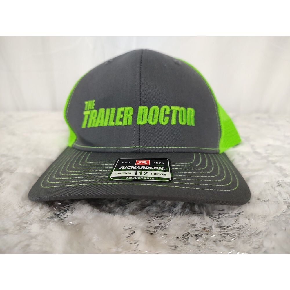 New Richardson 112 Trucker Hat Cap Gray Green Adjustable Snapback Mesh Hunting - Picture 1 of 8